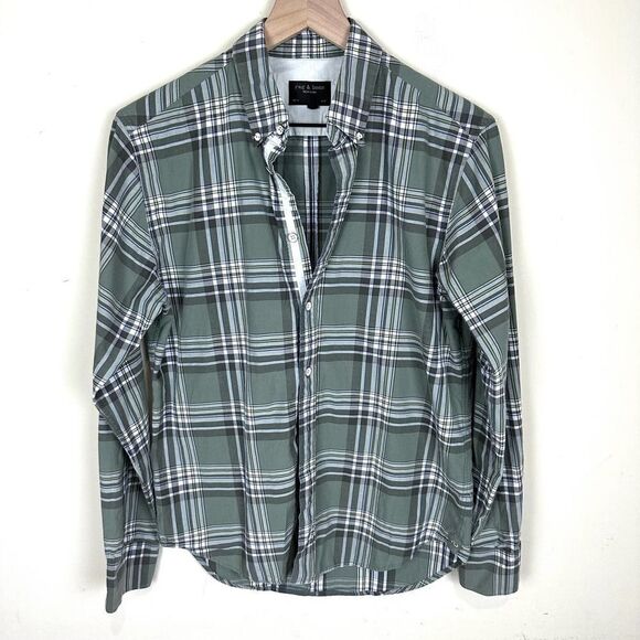 rag & bone Fit 2 Plaid Button Up Shirt Men’s S P EUC - Picture 1 of 10